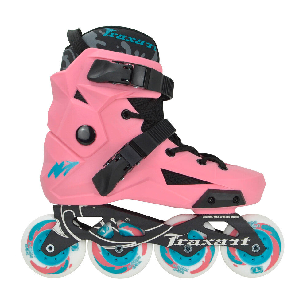 PATINS REVOLT ROSA TRAXART INLINE URBAN/FREESTYLE ABEC 9