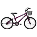 BICICLETA   ARO 20 CAIRU STAR GIRL VIOLETA COM RODINHA