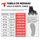 PATINS FREESTYLE TRAXART VOLT+ 3 PRETO - 110MM ABEC-9 CROMo