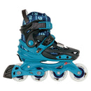 PATINS TRAXART X-LIGHT AZUL  AJUSTAVEL COM RODAS DE LED ABEC 9