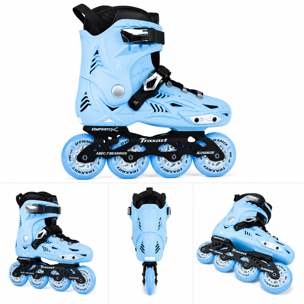 Patins Dynamix Azul Claro - 80mm Abec-7