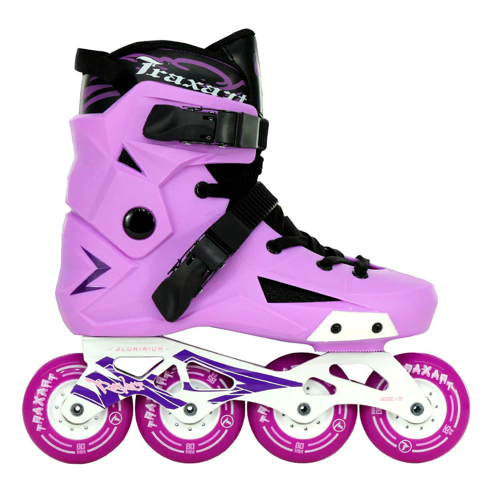 PATINS REVOLT LILAS INLINE FREESTYLE TRAXART B/BRANCA  ABC 9