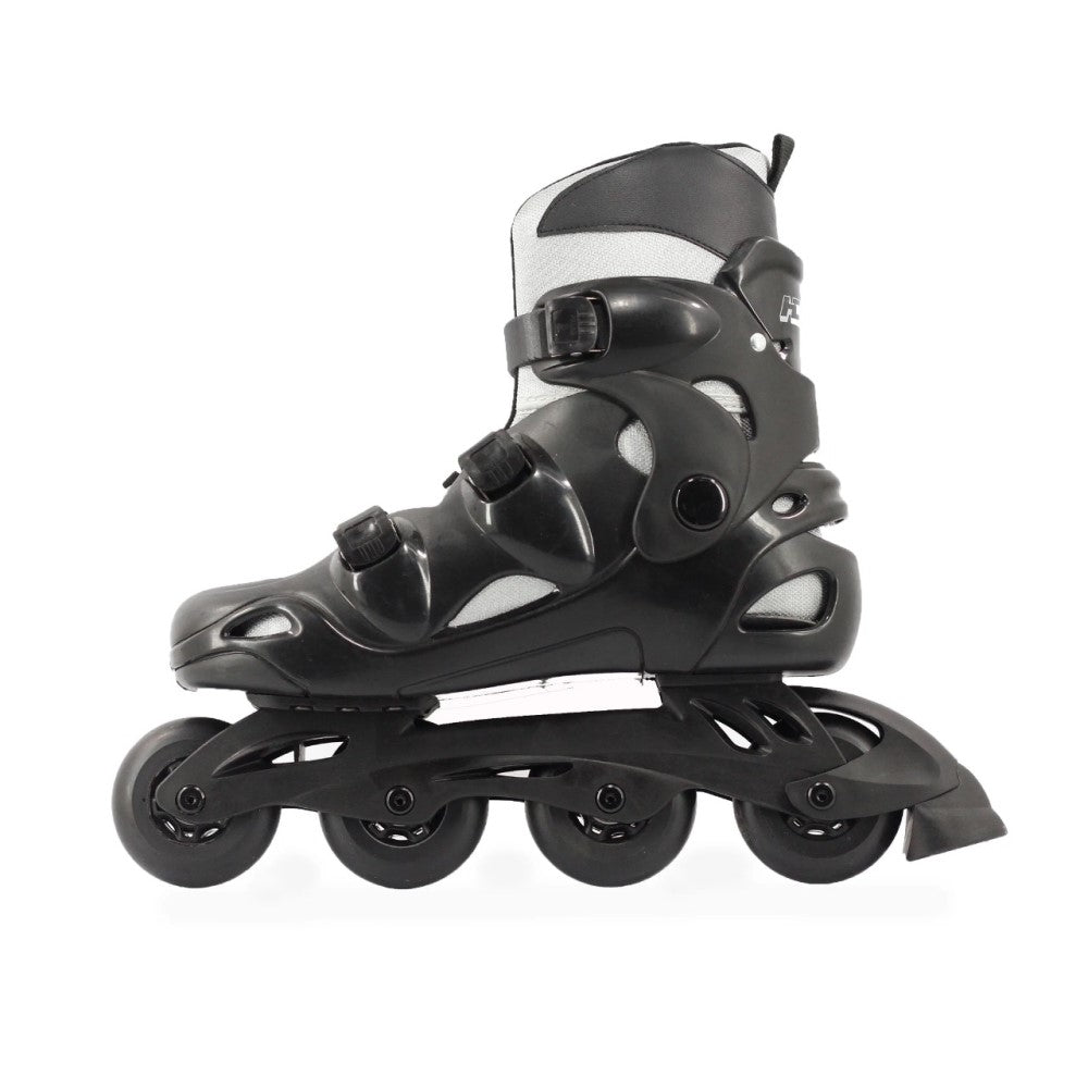 PATINS HD INLINE SHADOW 76MM 4 RODAS C/FREIO PRETO