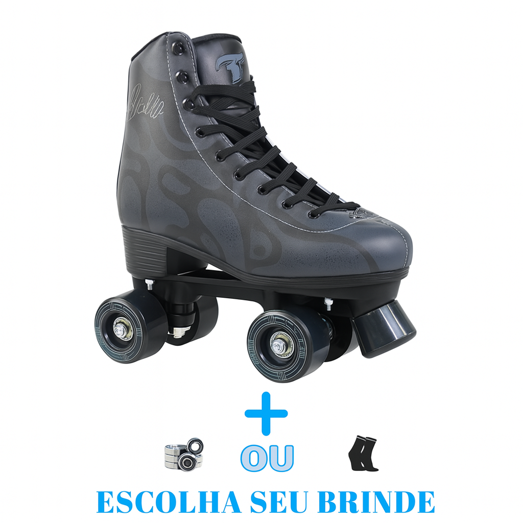 PATINS QUAD JOLLY  PRETO TRAXART  V3 ABEC 7