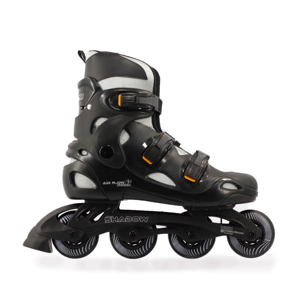 PATINS HD INLINE SHADOW 76MM 4 RODAS C/FREIO PRETO