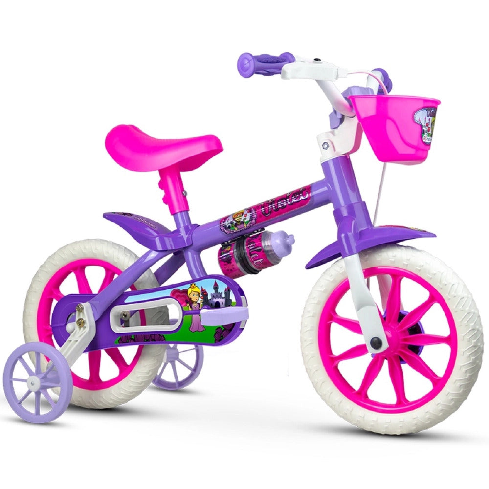 BICICLETA  ARO 12 INFANTIL VIOLETA MENINA - NATHOR