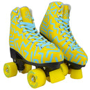 PATINS QUAD TRAXART JOLLY ROLLER AMARELO 4 RODAS ABEC-7