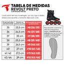 PATINS TRAXART REVOLT PRETO FREESTYE COM RODAS PRETAS ABEC 9