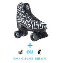 PATINS QUAD TRAXART JOLLY PRETO/BRANCO - 58MM X 32MM ABEC-7