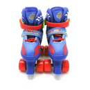PATINS QUAD INFANTIL AJUSTAVEL 34/37 AZUL KIT DE PROTEÇÃO