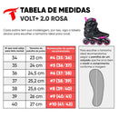 PATINS TRAXART FREESTYLE INLINE VOLT ROSA 2.0 ABEC 9