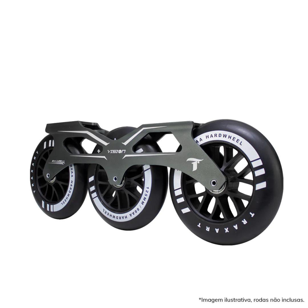 Base Para Patins Inline 3 Rodas Vision Traxart 125mm Urban