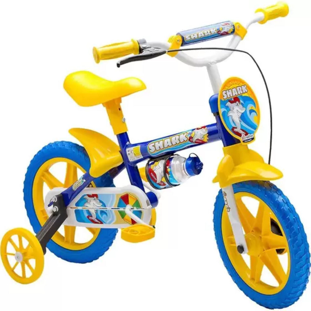 BICICLETA  ARO 12  MENINO  SHARK BIG BOY INFANTIL C/ RODINHA