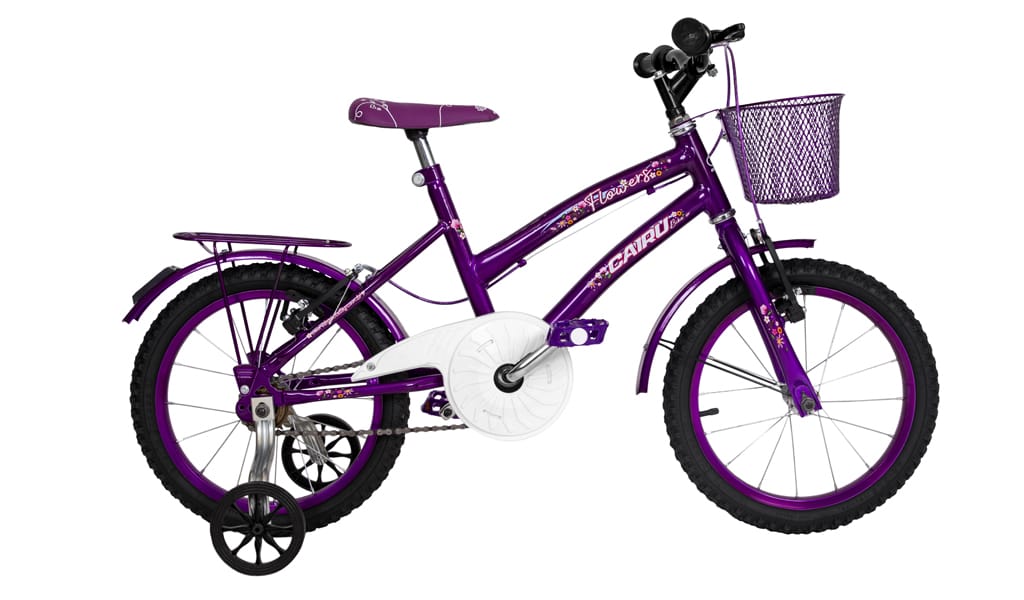 BICICLETA  ARO 16 CAIRU INFANTIL FLOWERS VIOLETA