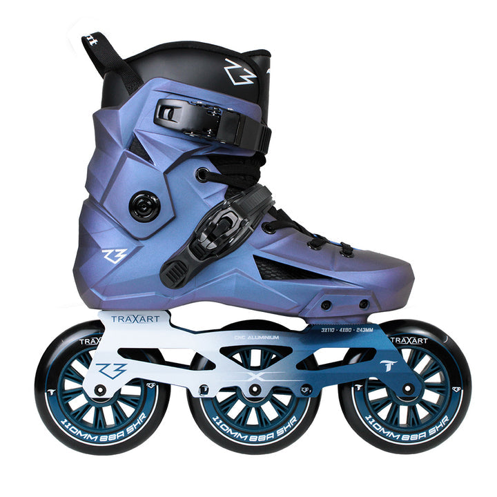 Patins New Revolt R3 Azul Holográfico - 110mm ABEC-9