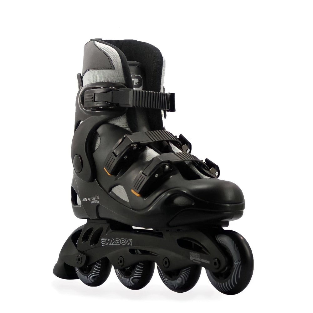 PATINS HD INLINE SHADOW 76MM 4 RODAS C/FREIO PRETO