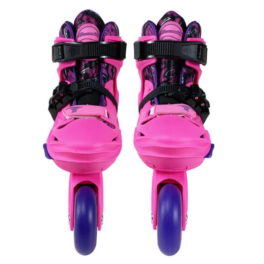 PATINS INFANTIL INLINE FREEMIX ROSA TRAXART AJUSTAVEL ABEC 9