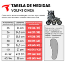 PATINS FREESTYLE TRAXART VOLT+ 3 CINZA - 110MM ABEC-9 CROMO