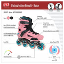 PATINS REVOLT ROSA TRAXART INLINE URBAN/FREESTYLE ABEC 9