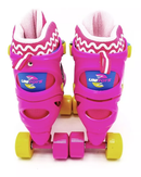 PATINS QUAD  AJUSTAVEL ROSA COM  KIT DE PROTEÇÃO