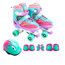 PATINS QUAD INFANTIL AJUSTAVEL 30/33 VIOLETA C/KIT PROTEÇÃO