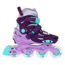 PATINS X-LIGHT TRAXART AJUSTAVEL ROXO COM RODAS DE LED ABEC 9
