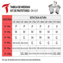KIT DE PROTEÇÃO TRAXART  PATINS/SKATE DK 619 BRANCO + BRINDE