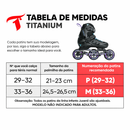 PATINS TITANIUM TRAXART JUVENIL REGULAVEL 90MM/85A  ABEC 7
