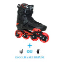 PATINS TRAXART REVOLT VERMELHO INLINE FREESTYLE 80MM ABEC 9