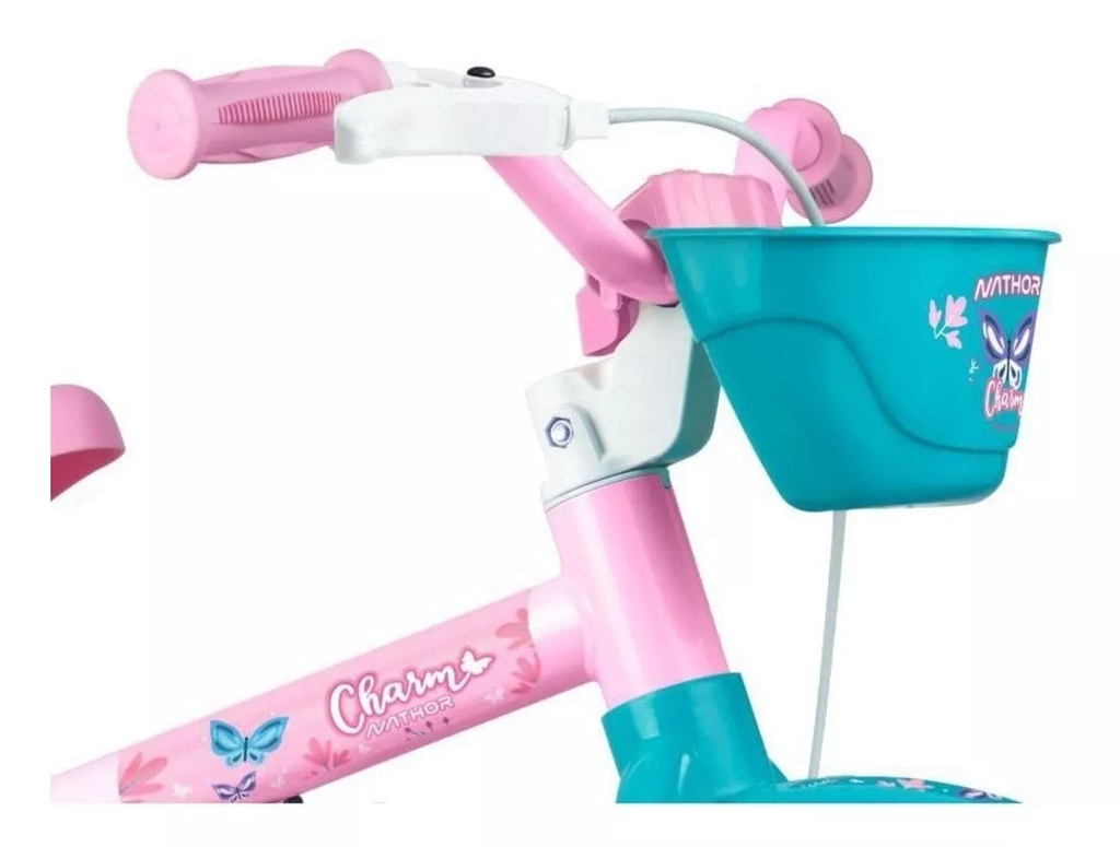 BICICLETA  ARO 12 INFANTIL FEMININA CHARM COM RODINHAS